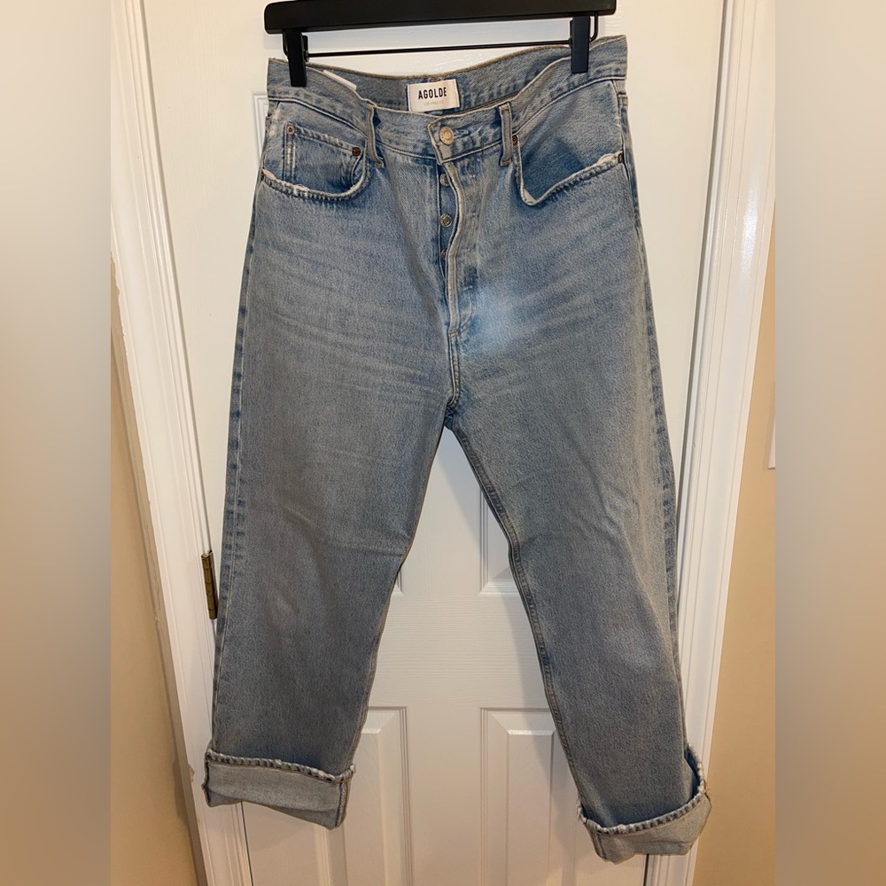 AGolde light wash cuffed Jeans